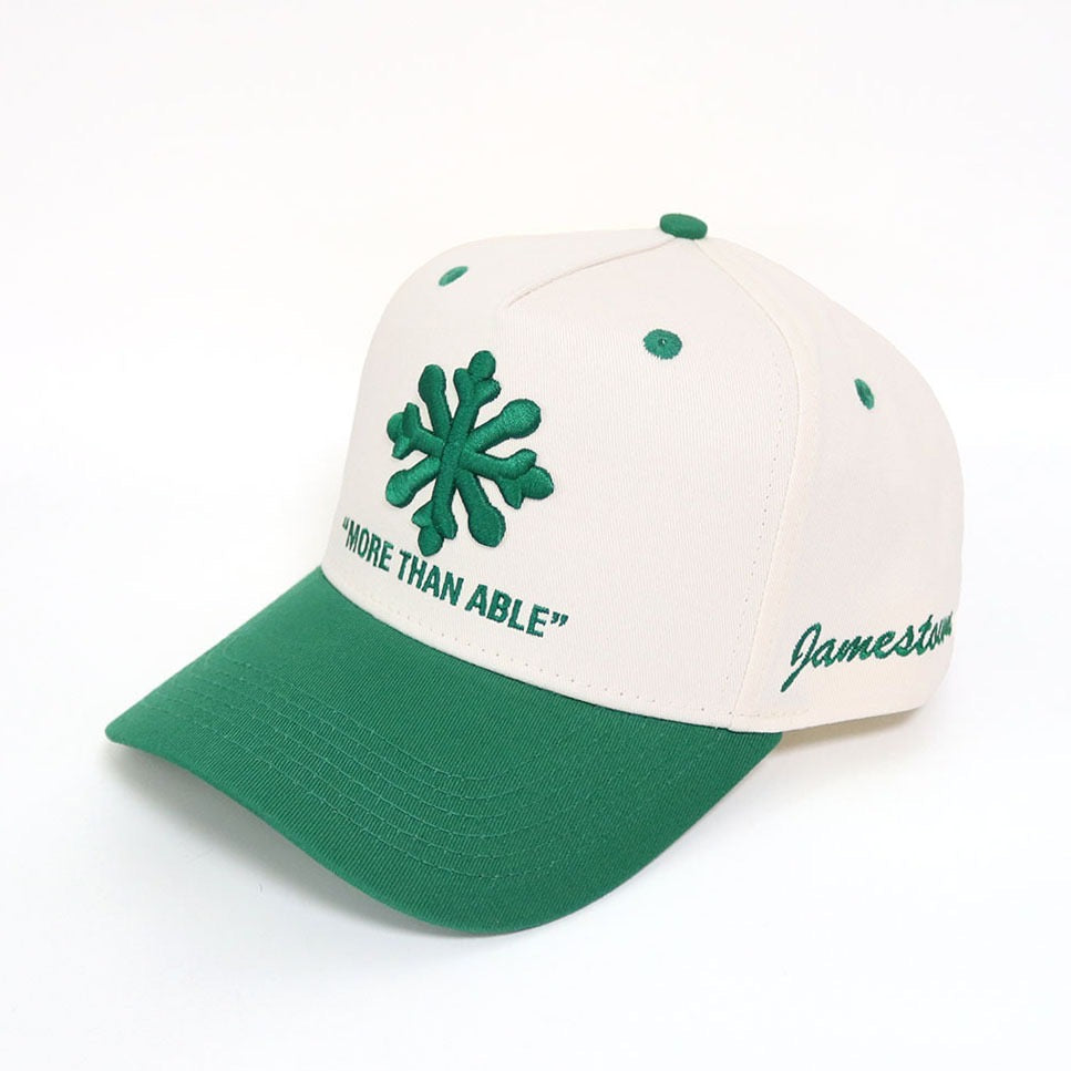The Jamestown Cap — GREEN / OFF-WHITE