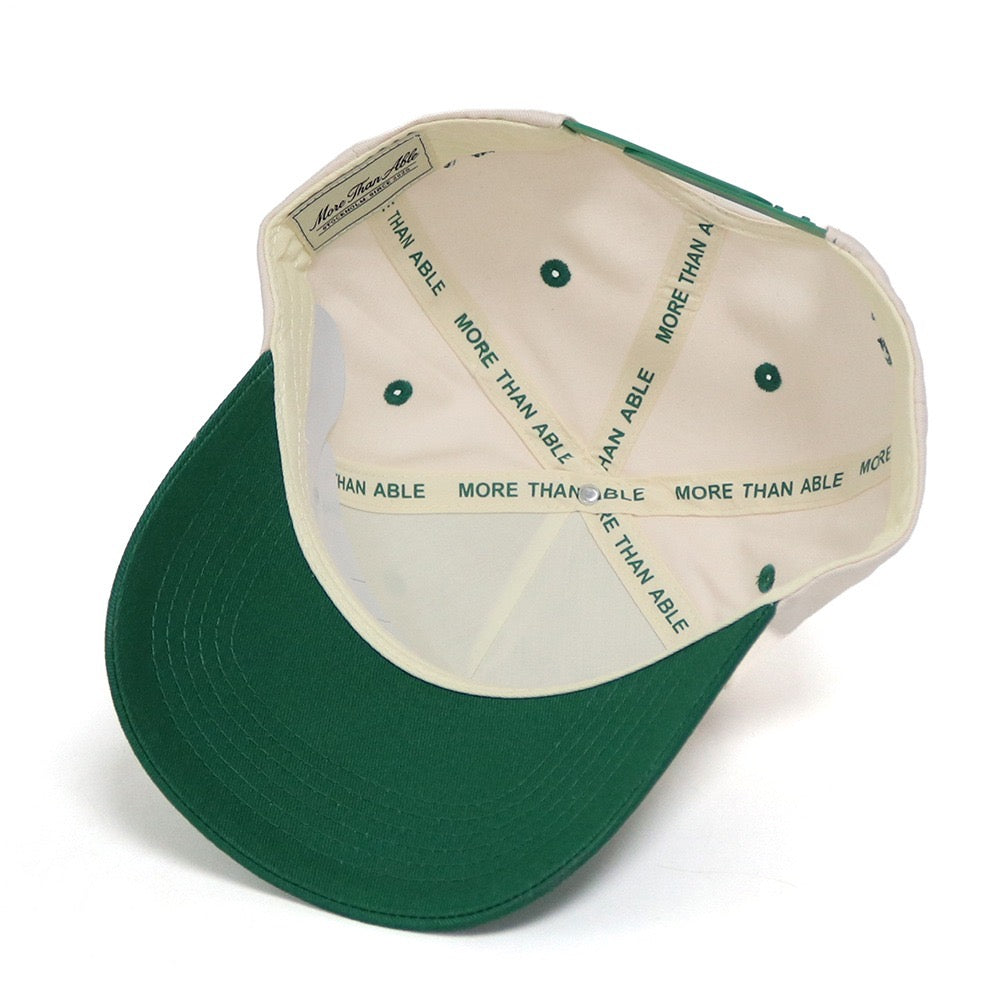 The Jamestown Cap — GREEN / OFF-WHITE