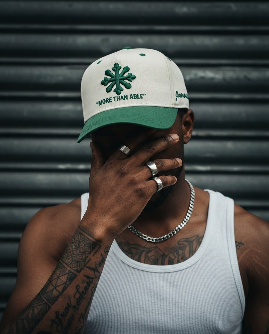 The Jamestown Cap — GREEN / OFF-WHITE